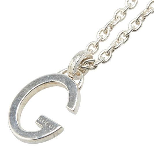 GUCCI Necklace Pendant G logo chain Silver 925 Women Accessory Authentic