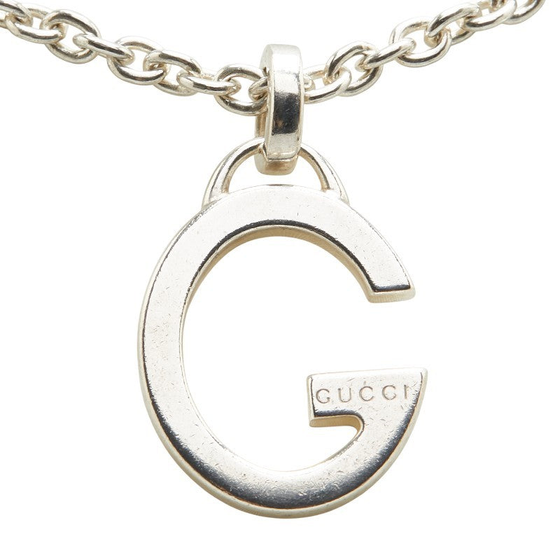 GUCCI Necklace Pendant G logo chain Silver 925 Women Accessory Authentic