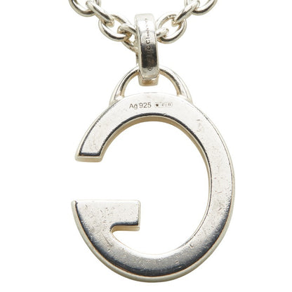 GUCCI Necklace Pendant G logo chain Silver 925 Women Accessory Authentic