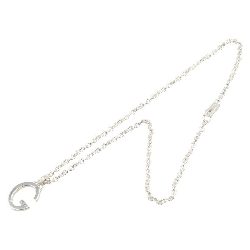 GUCCI Necklace Pendant G logo chain Silver 925 Women Accessory Authentic