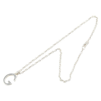 GUCCI Necklace Pendant G logo chain Silver 925 Women Accessory Authentic