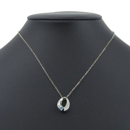 GUCCI Necklace Pendant Logo Blue Topaz Orb Silver 925 Unisex Accessory Authentic