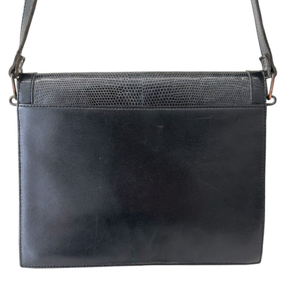 Saint Laurent Shoulder Bag Purse YSL Cassandra Leather Authentic Black