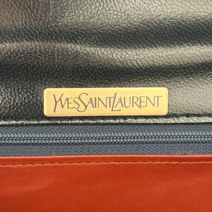 Saint Laurent Shoulder Bag Purse YSL Cassandra Leather Authentic Black