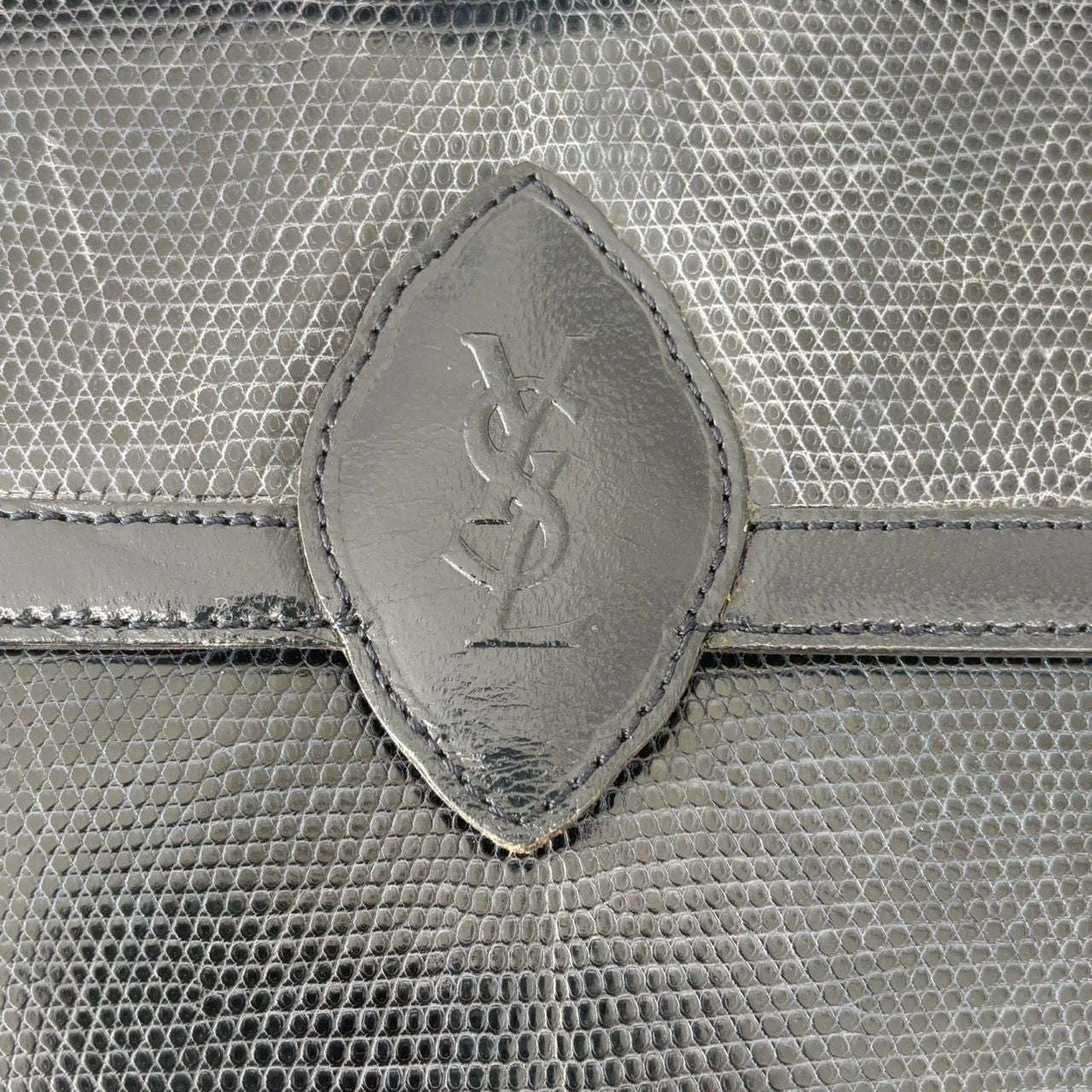Saint Laurent Shoulder Bag Purse YSL Cassandra Leather Authentic Black