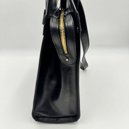 Salvatore Ferragamo handbag Tote Purse VARA RIBBON Leather Black Authentic Used