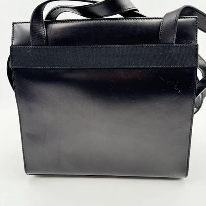 Salvatore Ferragamo handbag Tote Purse VARA RIBBON Leather Black Authentic Used