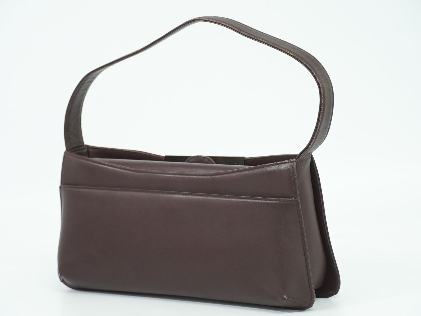 GIVENCHY Shoulder Bag Purse Hand Bag Purse Leather Brown Authentic