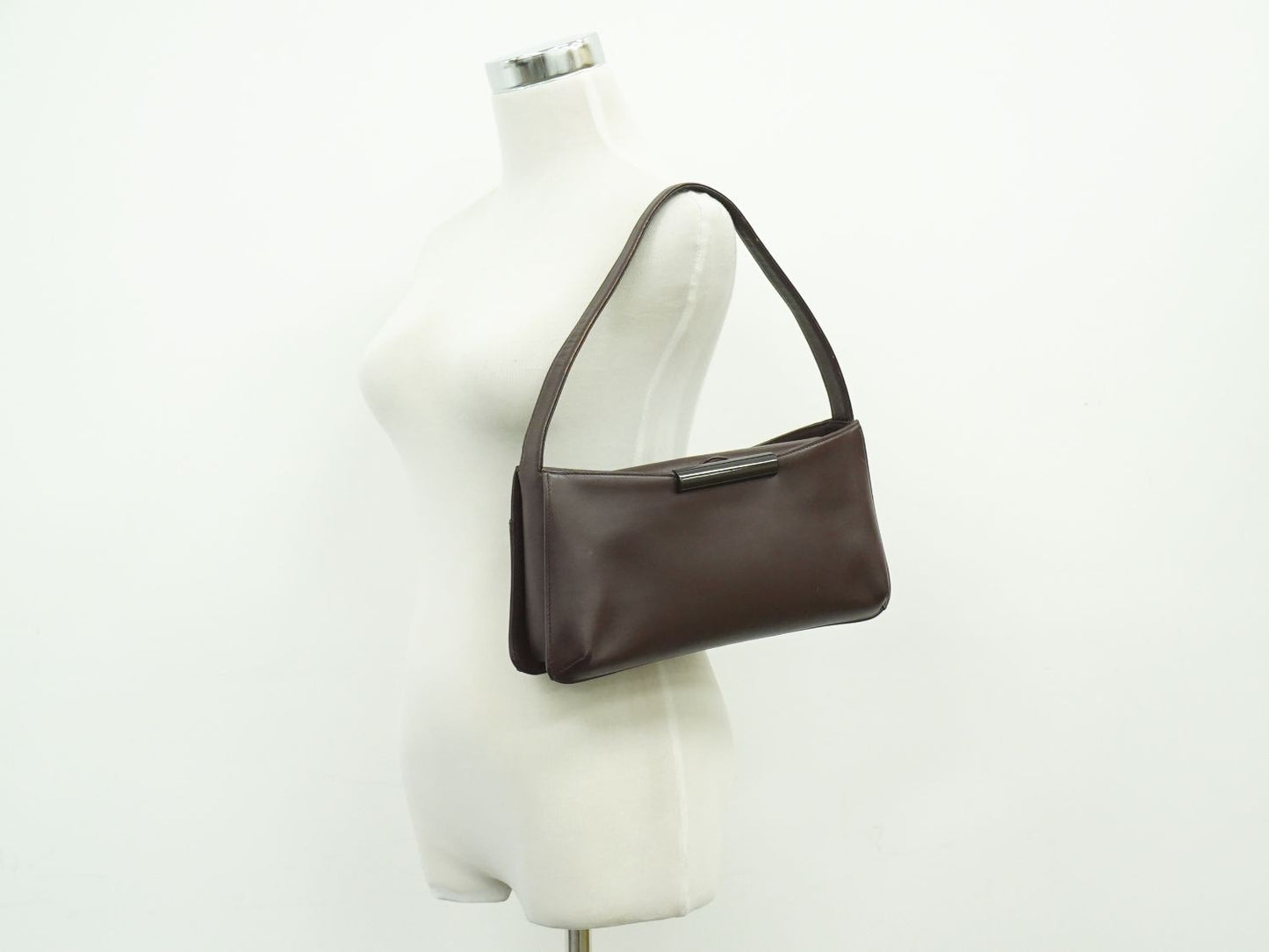 GIVENCHY Shoulder Bag Purse Hand Bag Purse Leather Brown Authentic