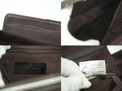GIVENCHY Shoulder Bag Purse Hand Bag Purse Leather Brown Authentic