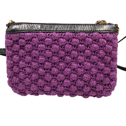 Dolce & Gabbana Shoulder Bag Purse Leopard Purple Authentic