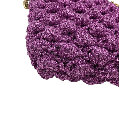 Dolce & Gabbana Shoulder Bag Purse Leopard Purple Authentic