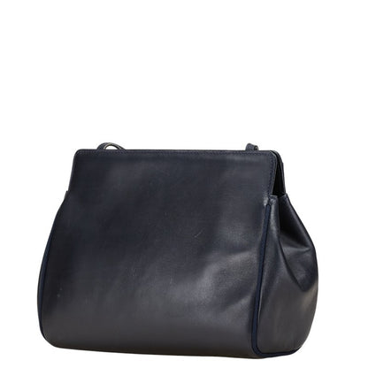 Salvatore Ferragamo VARA RIBBON Purse Shoulder bag Navy Authentic Used Women's