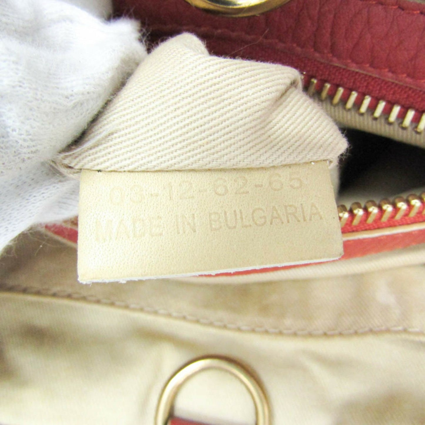 Chloe Hand Bag Tote Purse Leather Red Brown Authentic