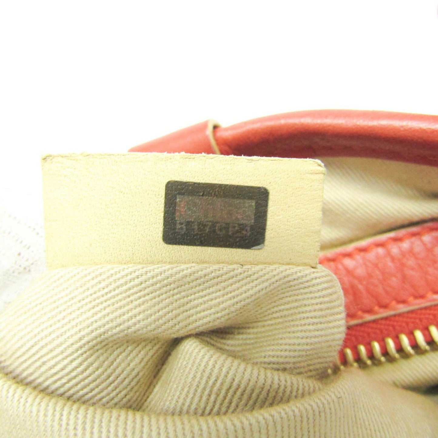 Chloe Hand Bag Tote Purse Leather Red Brown Authentic
