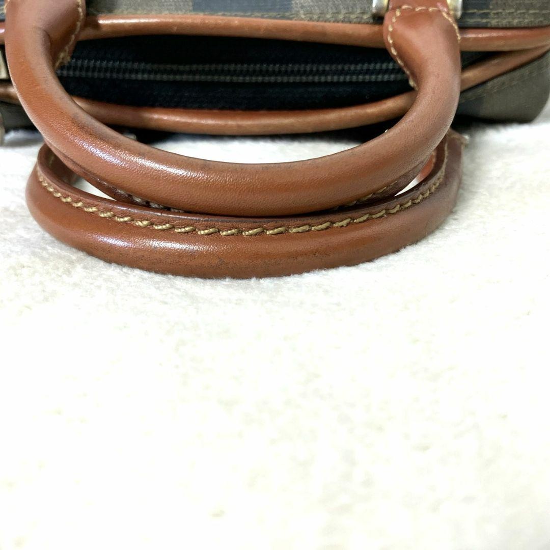 FENDI Shoulder Bag Purse FF Pecan PVC Authentic