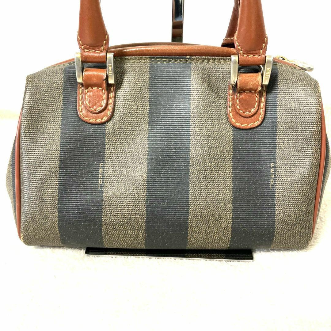 FENDI Shoulder Bag Purse FF Pecan PVC Authentic