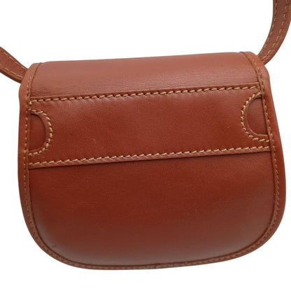 FENDI Mini Shoulder Bag Purse FF Leather Nylon Black Brown Authentic