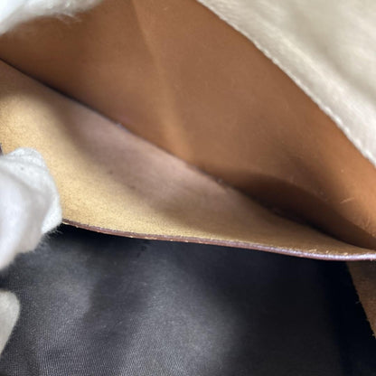 FENDI Hand Bag Tote Purse FF Zucca Canvas Leather White Authentic