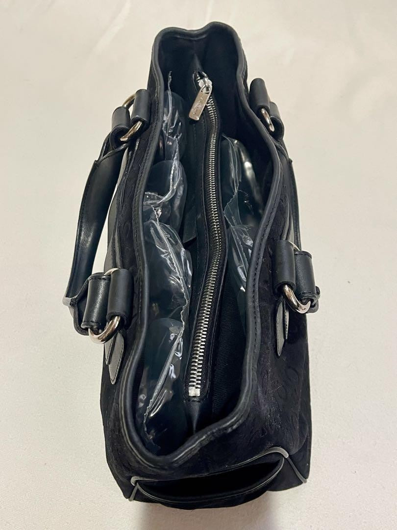 CELINE handbag Purse Boogie Bag C Macadam Triomphe Suede Leather Black Authentic
