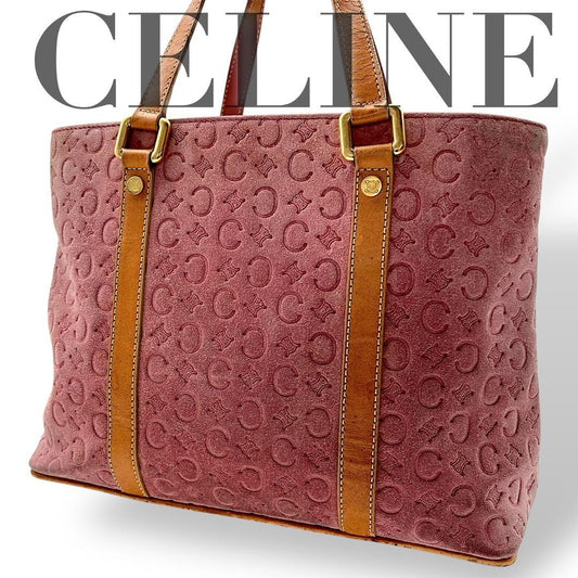 CELINE handbag Tote Purse C Macadam Pink Authentic Used Women's