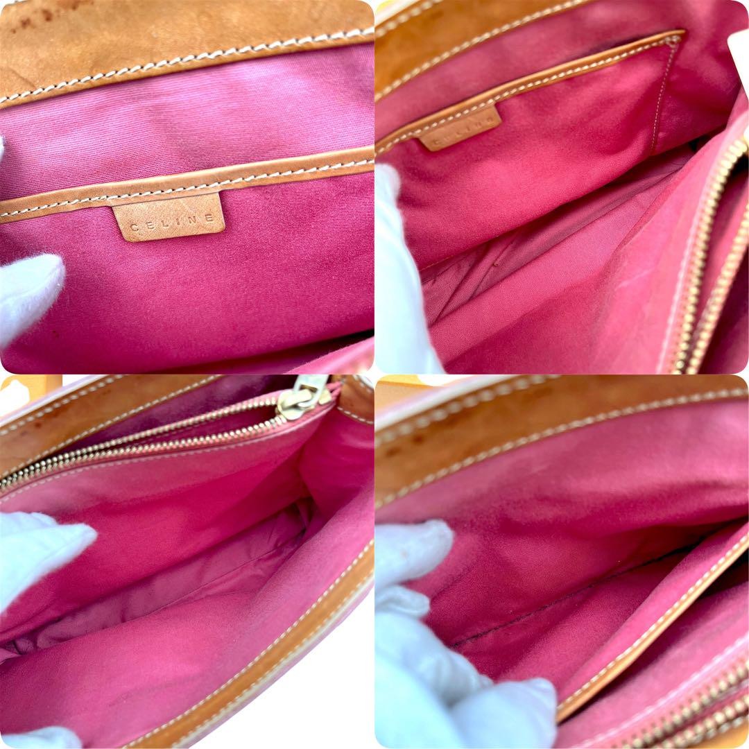 CELINE handbag Tote Purse C Macadam Pink Authentic Used Women's