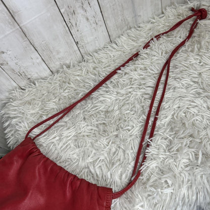LOEWE Shoulder Bag Purse Anagram Leather Red Authentic