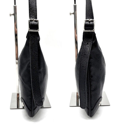 Longchamp Shoulder Bag Purse Black Authentic Leather
