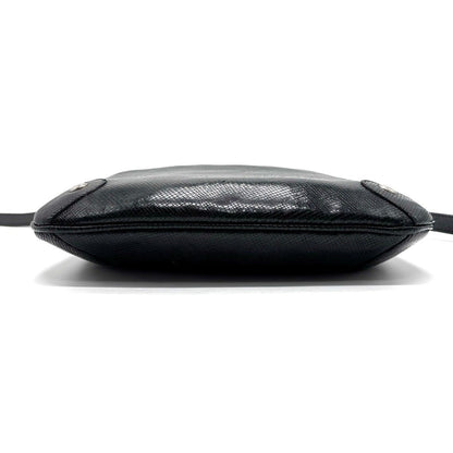 Longchamp Shoulder Bag Purse Black Authentic Leather
