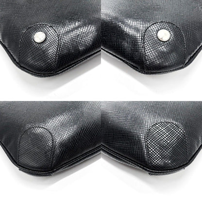 Longchamp Shoulder Bag Purse Black Authentic Leather