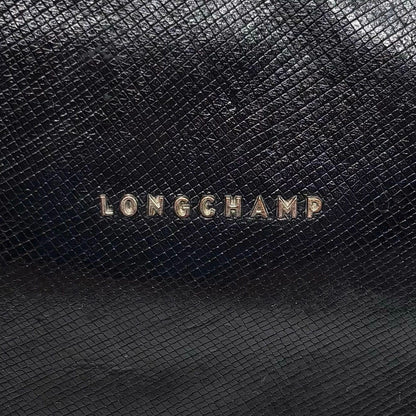 Longchamp Shoulder Bag Purse Black Authentic Leather