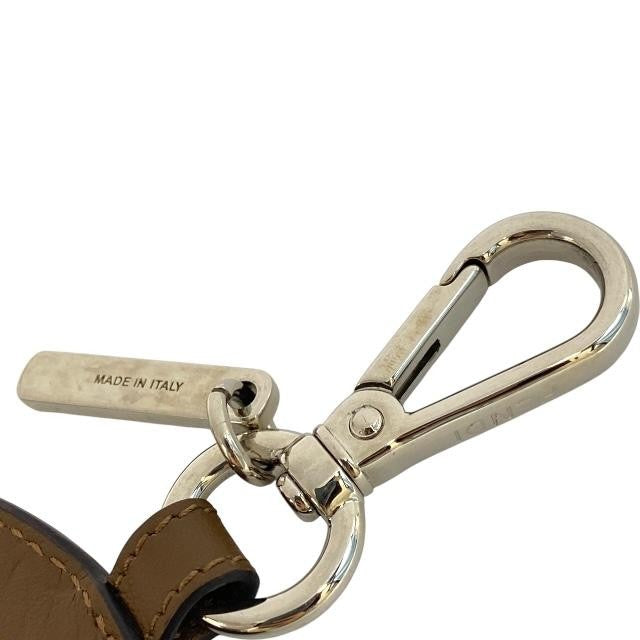 FENDI Bag Charm Key Holder Strap Leather Multicolor Authentic