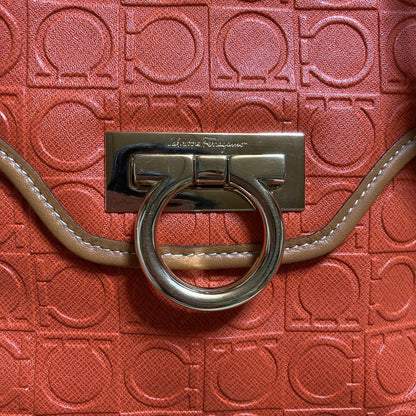 Salvatore Ferragamo Shoulder Bag Purse Gancini Authentic