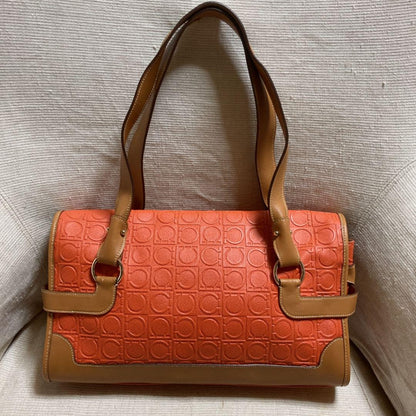 Salvatore Ferragamo Shoulder Bag Purse Gancini Authentic