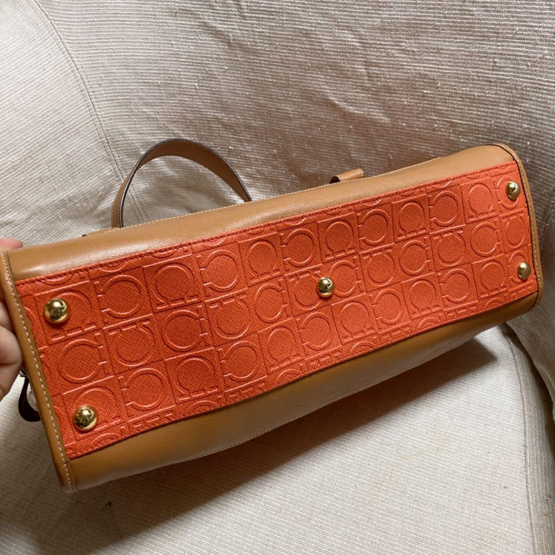 Salvatore Ferragamo Shoulder Bag Purse Gancini Authentic
