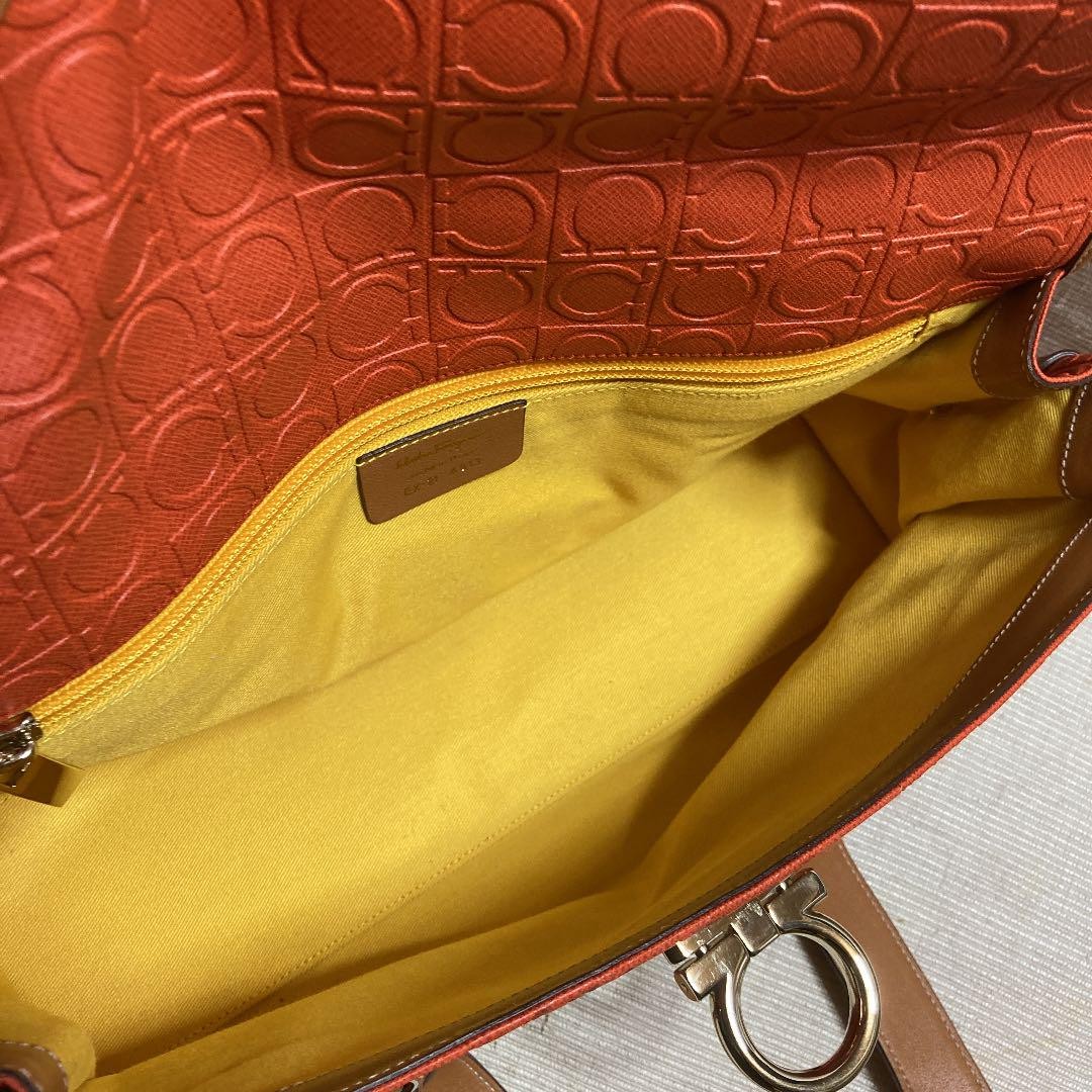 Salvatore Ferragamo Shoulder Bag Purse Gancini Authentic