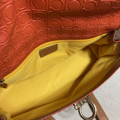 Salvatore Ferragamo Shoulder Bag Purse Gancini Authentic