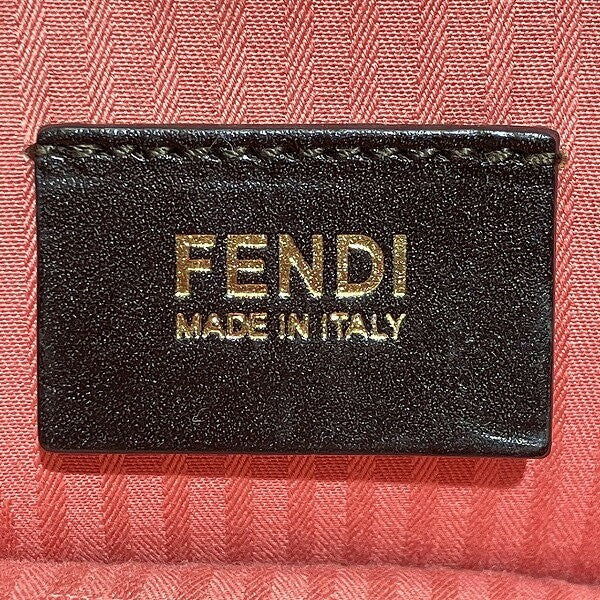 FENDI Hand Shoulder Bag Tote Purse 2way Leather Pink Authentic