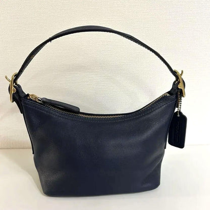 COACH Hand Bag Tote Purse Old 9844 Navy Authentic