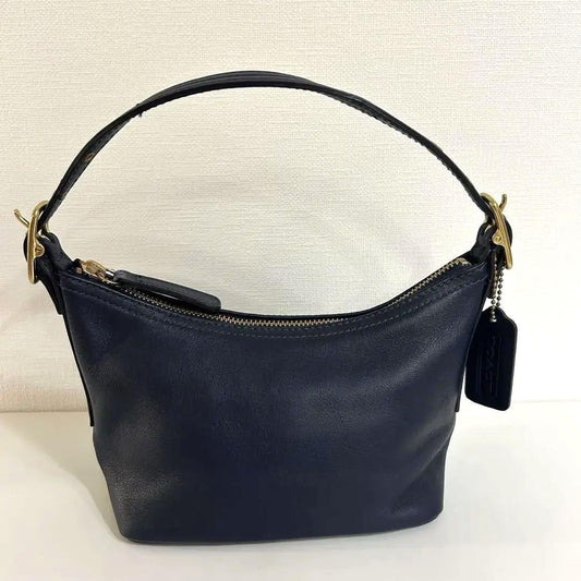 COACH Hand Bag Tote Purse Old 9844 Navy Authentic