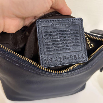 COACH Hand Bag Tote Purse Old 9844 Navy Authentic