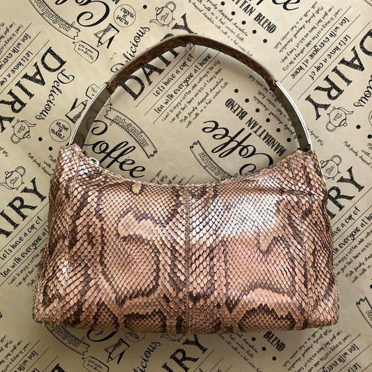 TOD'S Hand Shoulder Bag Tote Purse Accessory Pouch Leather Bronze Authentic