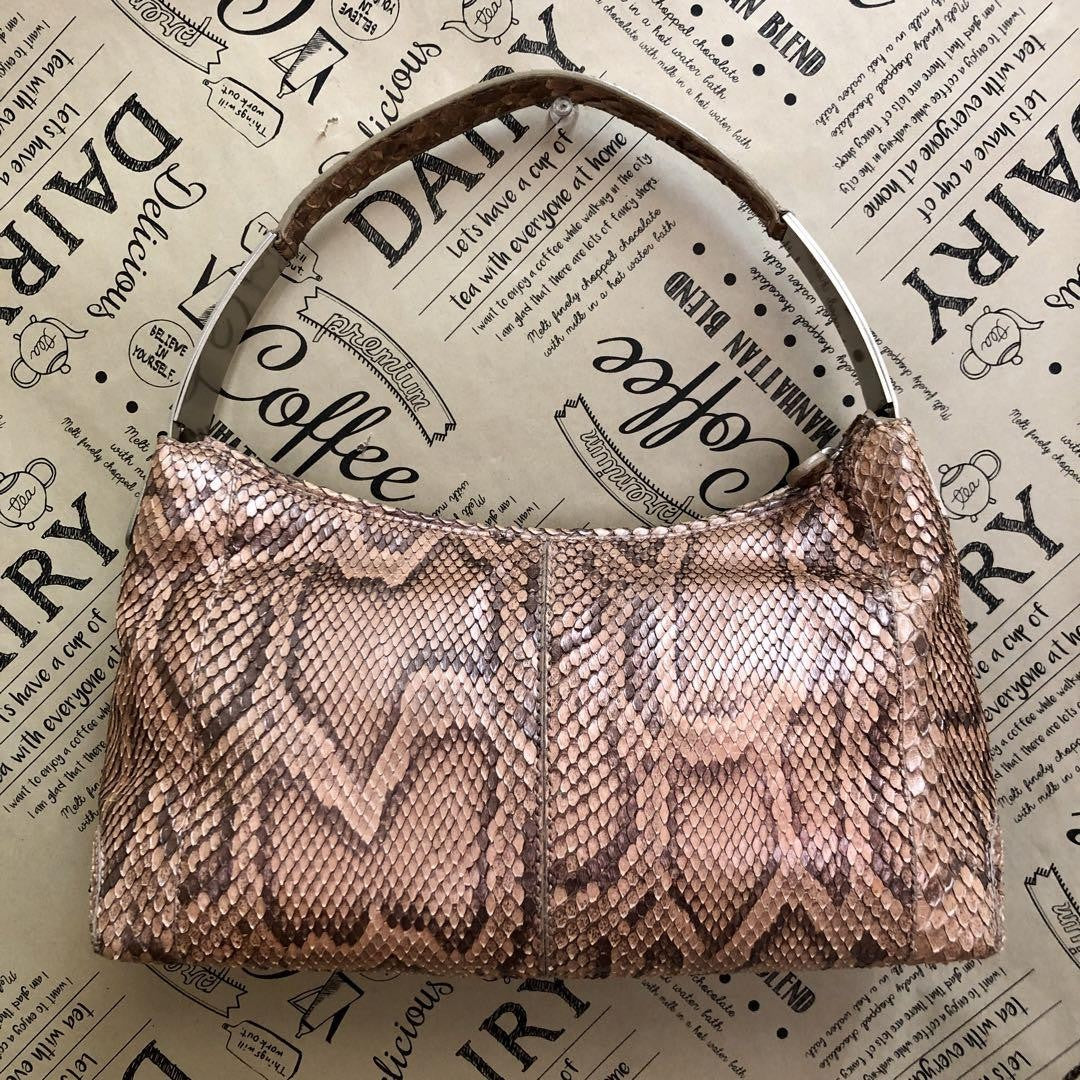 TOD'S Hand Shoulder Bag Tote Purse Accessory Pouch Leather Bronze Authentic