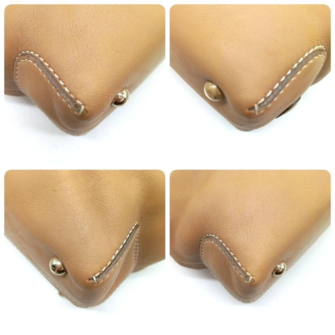 TOD'S Hand Shoulder Bag Tote Purse 2way D Bag Leather Camel Beige Authentic