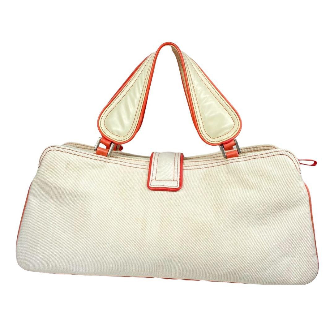 GIVENCHY Hand Bag Tote Purse Canvas Pink Beige Authentic