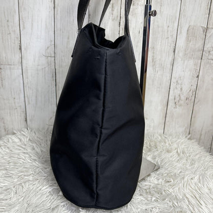 FENDI Hand Shoulder Bag Tote Purse FF Nylon Black Authentic