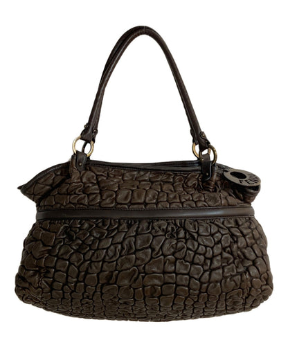 FENDI Hand Bag Tote Purse Brown Authentic