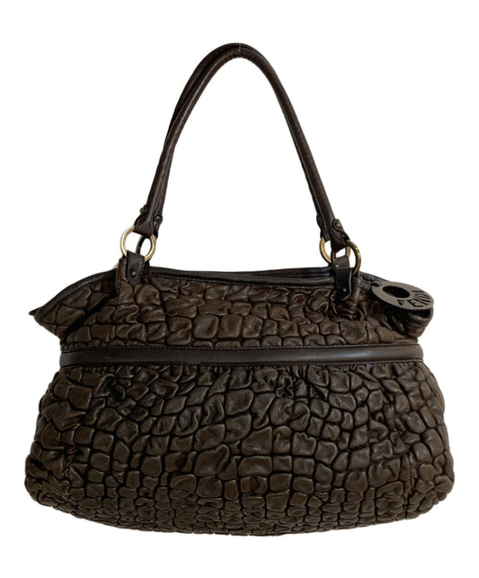 FENDI Hand Bag Tote Purse Brown Authentic