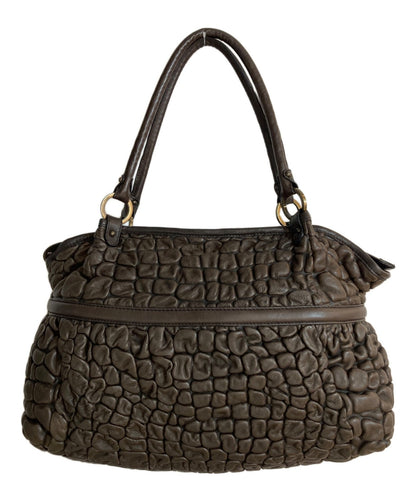 FENDI Hand Bag Tote Purse Brown Authentic