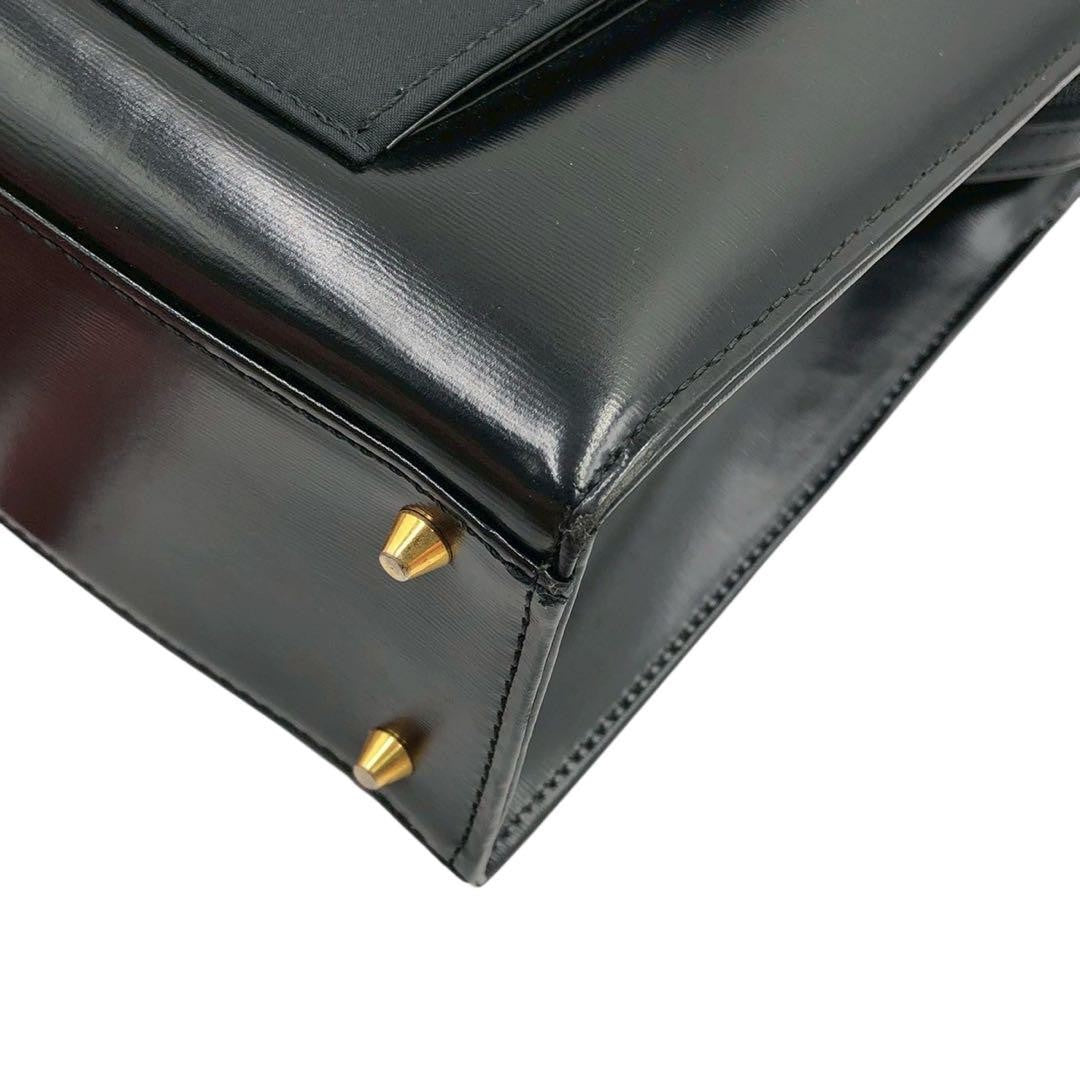 Saint Laurent Hand Bag Tote Purse Logo Leather Authentic